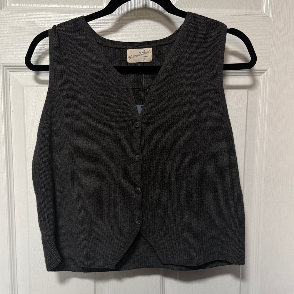 Universal Thread Black Button-Up Vest